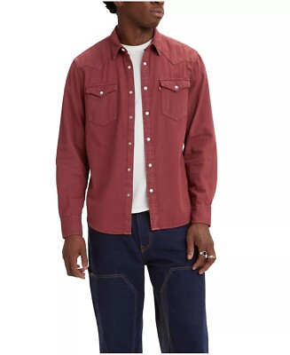 Levi's Men's Classic Western Standard Fit Shirt, XXL, Garmet Dye