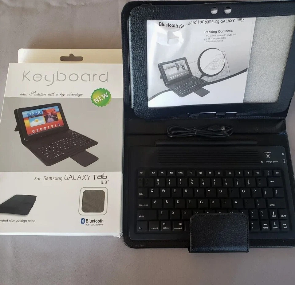 Capa teclado Bluetooth sem fio 8,9" para tablet Samsung Galaxy - Imagem 4 de 4