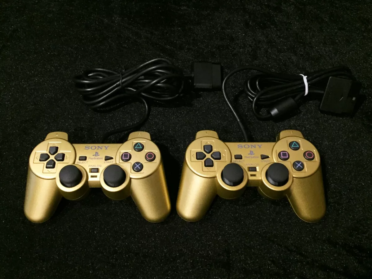 2pcs PlayStation 2 Ps2 Gundam Controller Gold limited Japan