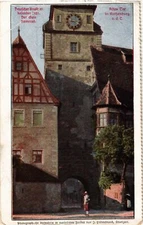 Old postcard AK Rothenburg - Old Gate GERMANY (941026)