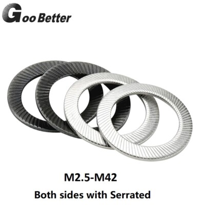 M2.5-M42 Serrated Locking Washers Concave Anti Vibration Schnorr Type Stainless