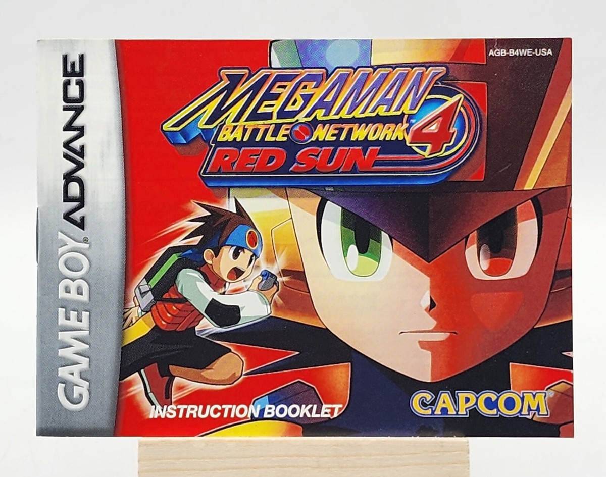 MANUAL ONLY! Megaman Battle Network 4 Red Sun Nintendo Game Boy Advance GBA  VG