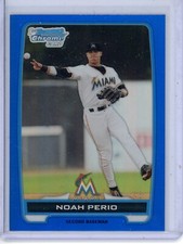2012 Bowman Chrome Noah Perio BCP6 Prospect Blue Refractor 048/250 Miami Marlins