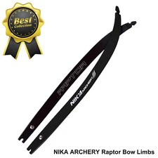 NIKA ARCHERY Raptor Bow Limbs ILF Type 20-50lb for Recurve Bows Powerful Hunting