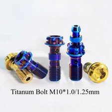 M10x1.0/1.25 Titanium Banjo Bolt  Bleed Nipple Screw Valve Motorcycle Calipers