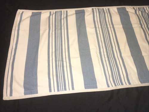 Ralph Lauren Catalina Island King Size Pillow Sham Pair Blue Stripe Button Close - Picture 3 of 11