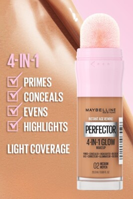 Maybelline 4 In 1 Glow Makeup Perfector Medium Deep 2.5 Primer BB Cream