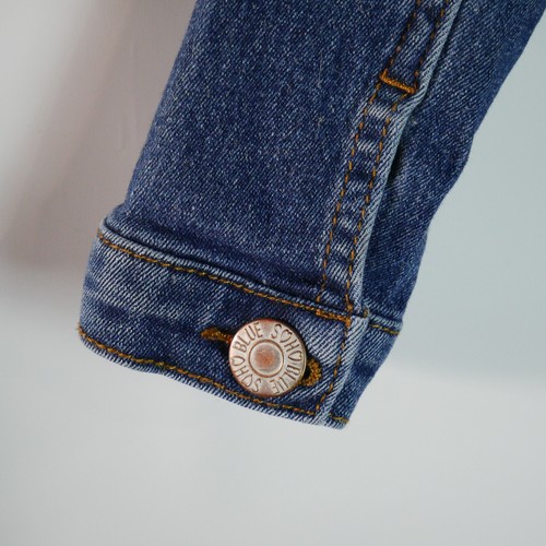Soho Blue Girls Toddler Size 2T Blue Jean Denim Jacket Snap Button Cropped - Picture 6 of 11