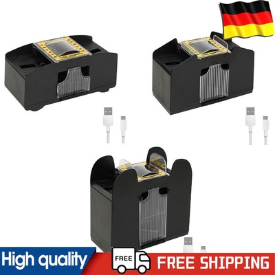 1-6 Deck Automatic Card Shuffler USB/Battery Powered Electric Shuffling Machine