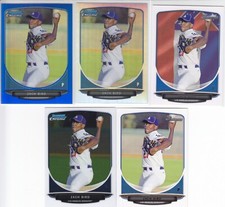 Zach Bird 2013 Bowman BP61 Prospect Card Lot Chrome +Base w/refractors,parallels