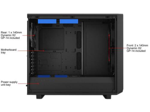 Fractal Design Meshify 2 Black ATX Case Mid Computer Gaming PC Case Tinted Glass - Picture 4 of 12