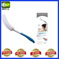 Exfoliating Vinyl Bath Brush with Long Anti-Slip Handle - Easy for Comfort