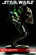 STAR WARS - YODA & CLONE TROOPER 1/4 PREMIUM FORMAT FIGURE STATUE SIDESHOW
