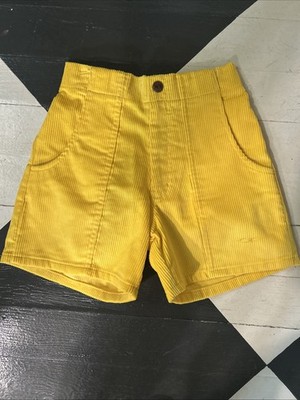 OP Ocean Pacific Yellow Corduroy Shorts High Rise Skate Vintage