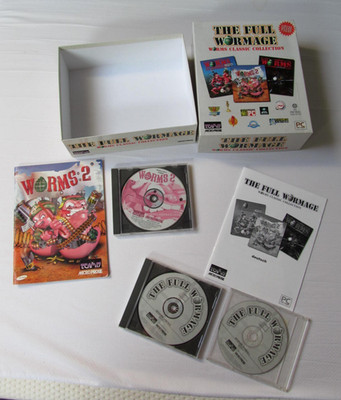 THE FULL WORMAGE BIG BOX Worms Classic Collection: United 2 / Pinball / Worms 2