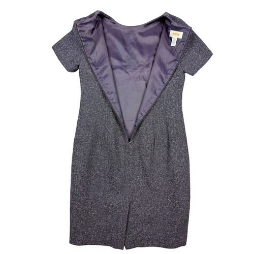 Talbots Vintage 90s Wool Blend Mini Dress Womens Size 6 Herringbone USA Made - Picture 2 of 7