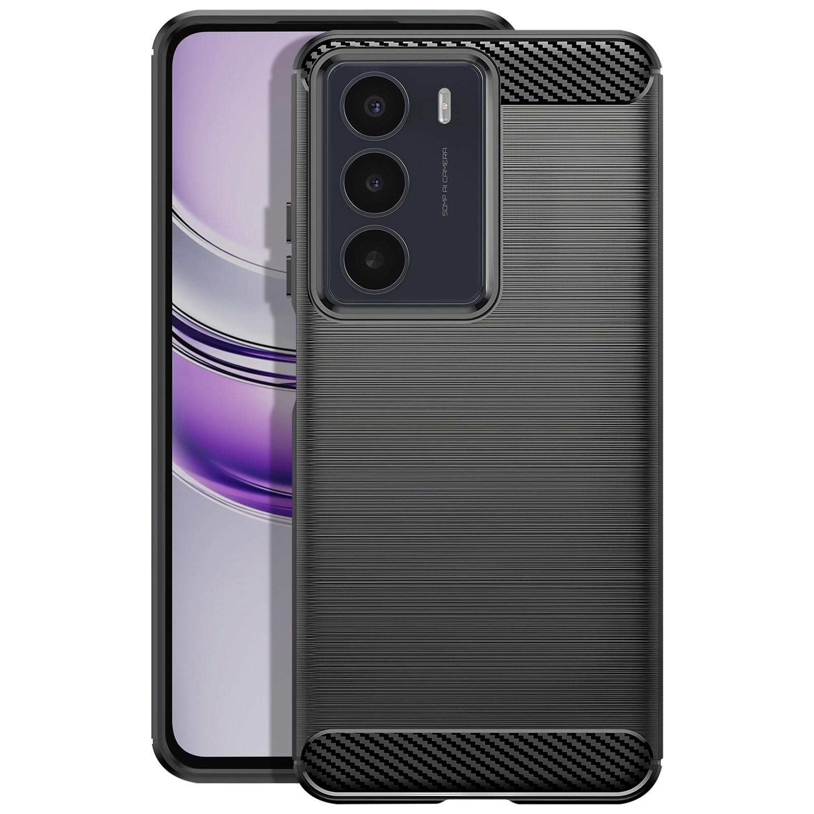Étui en silicone C75 design carbone coque de protection téléphone Avizar x14
