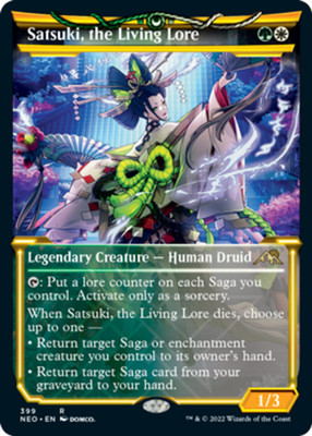 x1 Satsuki, the Living Lore - Showcase R MTG Kamigawa: Neon Dynasty M/NM, Englis