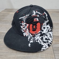 Disney Parks Youth Hat Mickey Mouse Baseball Cap Authentic Red Black White