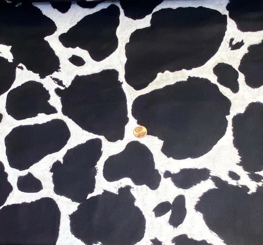 Vintage "Call Of The Wild" Cow Print Fabric By Whistler Studios OOP 1 Yard RARE - Image 2 of 2