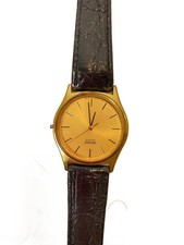 SEIKO Quartz Watch Analog Leather BLK