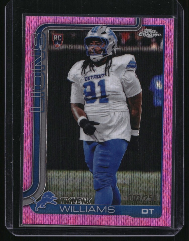 2025 Topps Chrome Pink Wave Refractor #364 Tyleik Williams RC 003/250