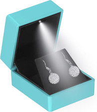 LED Stud Earring Jewelry Gift Box for Proposal, Wedding, Engagement Birthday Lux
