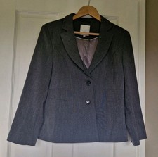 Ladies Debenhams Grey Fully Lined Jacket Size 16 Petite 