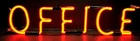 WORKING Vintage Antique "OFFICE" Genuine Skeleton Neon Sign -- NOT LED!