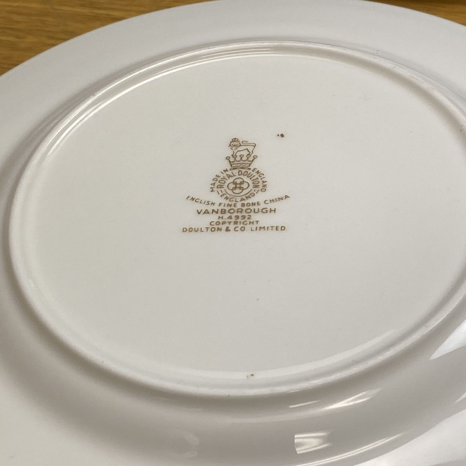 8 Royal Doulton Vanborough Green Band 6 1/2” Bread Plates