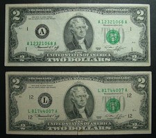 1976 États-Unis 2 x 2 Dollars BB