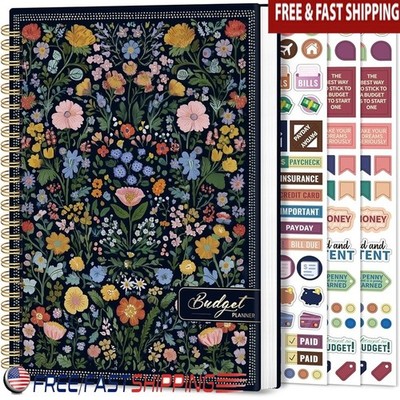 Budget Planner 2025 2026 Monthly Financial Organizer W/ Stickers & Calendar New