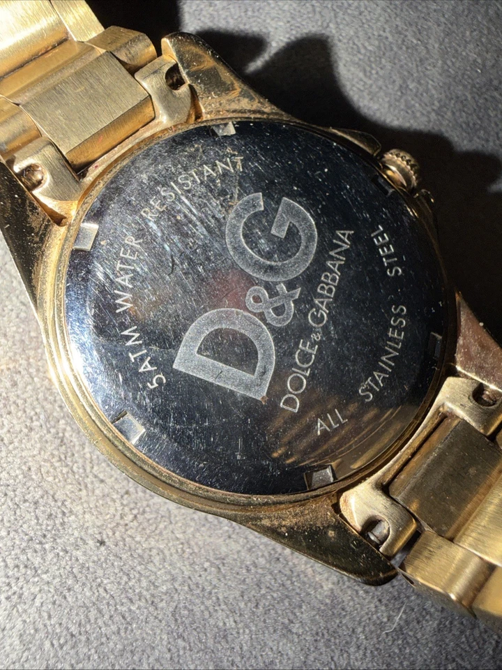 D&G Dolce & Gabbana DW0446 女式 Pampelonne 金色多功能计时码表。 手表 — 第 2/2 张图片