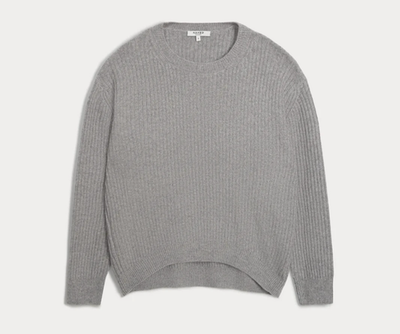 #ad NWT Naked Cashmere Campbell in Shadow Heather Gray Ribbed Crewneck Sweater XS $171.00
