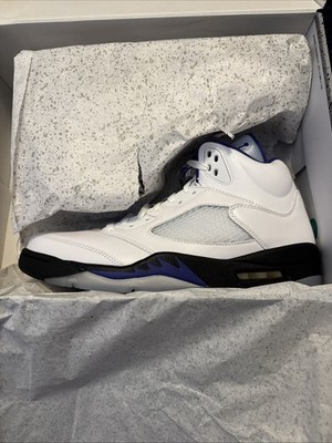 Nike Air Jordan 5 Retro Dark Concord Size 13 White Purple Black DD0587-141 NEW