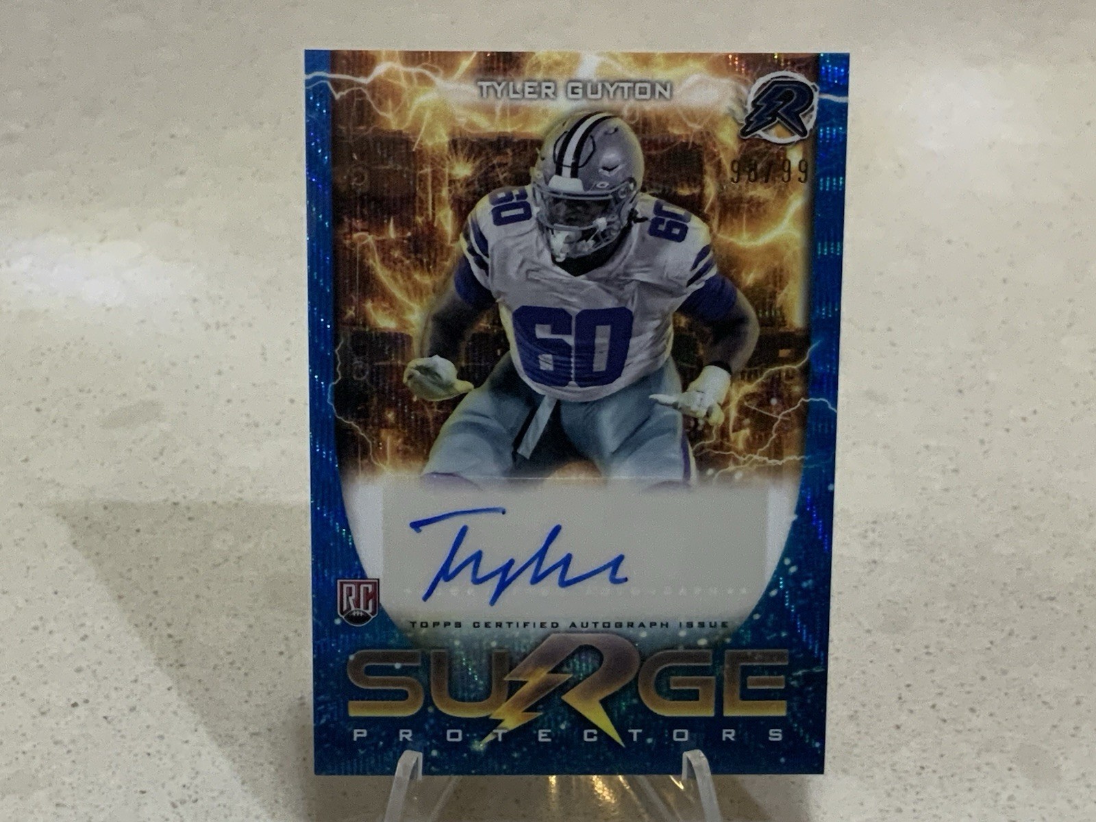 Tyler Guyton Topps Resurgence Surge Protectors Signatures #SPSTG Blue Surge