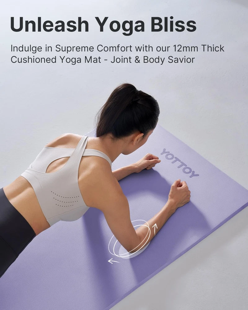 Extra Thick 1/2-Inch Professional TPE Yoga Mat for Non-Slip Exercise