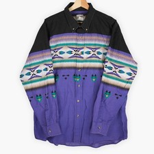 Vintage Express Rider Southwestern Western Shirt Men's Sz Based on Measurement