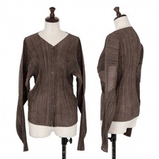 PLEATS PLEASE Printed Pleated Cardigan Size 3 K-123592 