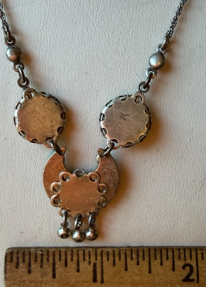 Collar Cristal Luciérnaga ~ Luneta Multicolor ~ Mosaico ~ Colgante Gota Ajustable Foto 3 de 4