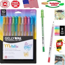 Assorted Colors Gelly Roll Gel Pens - 10 Pack for Unique Artistic Creations
