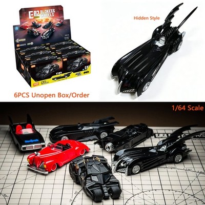 DC Batman Batmobile Blokees 1/64 Hot Car Model Wheels Blind Box E02 6PCS Unopen