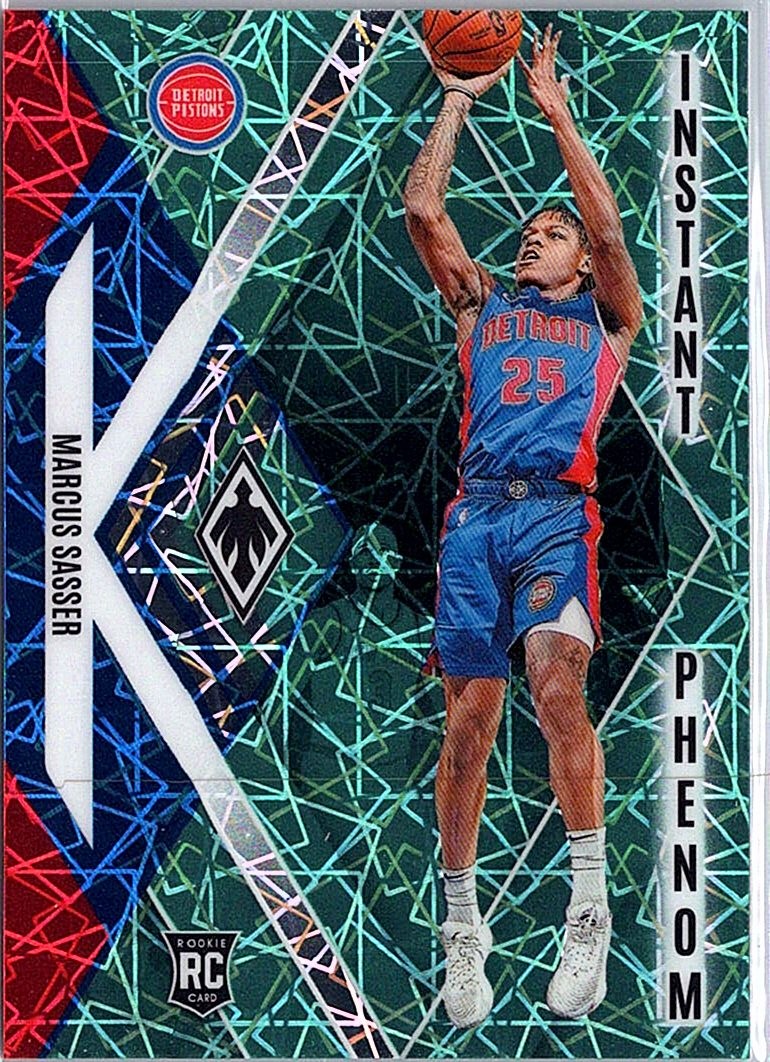 2023-24 Panini Phoenix #18 Marcus Sasser Instant Phenom Phoenix Teal Lazer