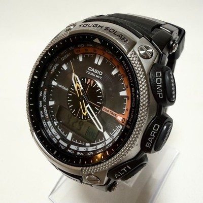 Casio Pro Trek PRW-5000 Radio Solar Multi Band 6 Triple Sensor aus Japan