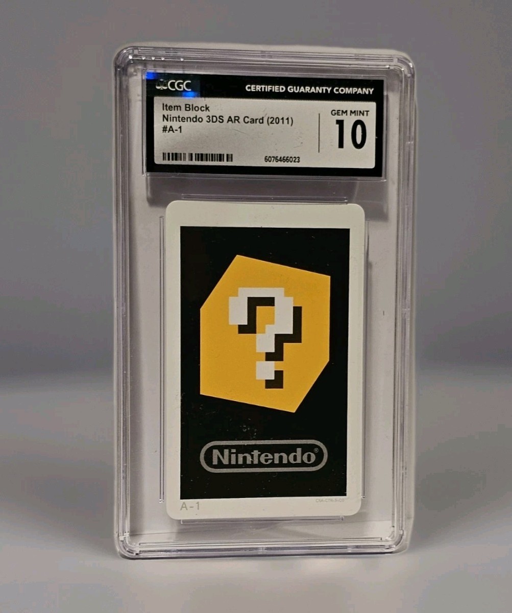 2011 Nintendo 3DS AR Card - Item Block #A-1 *CGC 10 GEM MINT*