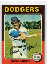 1975 Topps #93 Dave Lopes - Los Angeles Dodgers **Set Break**