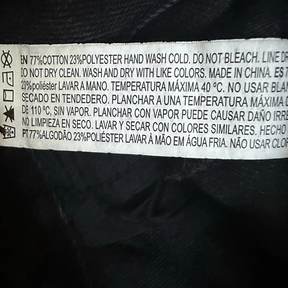 Pantalones de mezclilla para niñas Forever21 HelloKitty logotipo de estrás negros 14 años pierna ancha Y2K Kawaii Foto 4 de 4