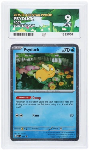 ACE graded Pokémon English 5 cards in total Psyduck/Golduck black star promo's