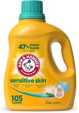 Arm & Hammer Sensitive Skin Laundry Detergent Fresh Scent 105 Loads 105 fl oz 0.16 per gallon