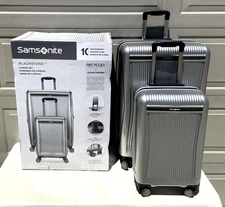 Samsonite Blackstone 2 Piece Hardside Expandable Spinner Luggage Set Silver